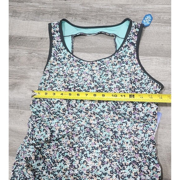 Free Country Women's Seaside Petals Full Side Shirring Tankini Top Sizes XLARGE - Picture 5 of 13